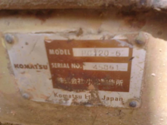 ขายรถแบคโฮ KOMATSU PC120-6 เอกสารเล่มทะเบียน ระบบไฟเต็ม ราคา 700000