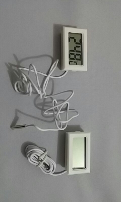 เครื่องวัดอุณหภูมิดิจิตอลจอแอลซีดี จอแอลซีดีแบบอินไลน์ความทนชื้น สายหัววัดต่อไปยาว 1 เมตร ช่วงอุณหภูมิ: - 50 ~ 110