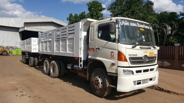 ขาย รถพ่วง HINO FM1A 344 ปี 53 ดั้มแม่-ลูก อู่ เสรีชัย วิ่งแค่ 2 แสนโล เครื่องเดิม เกียร์เดิม คัสซีสวยตลอดเส้น ลูก 3 เพลาแท้ ยางเต็ม ทะเบียนพร้อมโอน