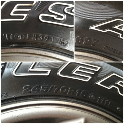 ล้อเล็บเหยี่ยวแท้ ขอบ 16 พร้อมยาง บริสโตน AT