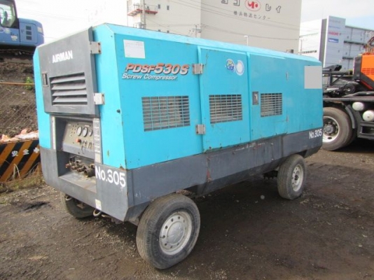 AIRMAN PDSF530F ปี 2004 มาพร้อมเทรลเลอร์ ทำลมได้ 10 - 12 บาร์ นำเข้าจากญี่ปุ่น ราคาไม่แพงครับ