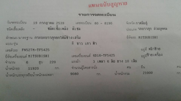 ขายรถดั้ม2เพลา FN527 TF5425 เครื่อง220เทอร์โบ พ.เพาเวอร์ เบรกจิฟฟี่ ภายในสวย เกียร์โลฮาย10สปีด เบรกใหญ่ เอกสารถูกต้อง เล่มทะเบียนพร้อมโอน ราคา890,000 สนใจโทร 090-8588220คุณนะ 093-3258446คุณบิว หรือเข้าดูสินค้าอื่นๆได้ที่ www.narong2truck.com หรือ www.truc