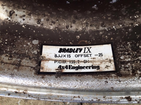 ล้อ Bradley IX 2 ชิ้นแท้ ขอบ 15x8 ลบ25 6รูกระบะ ลึกๆ สวยๆ ประมูลญี่ปุ่น