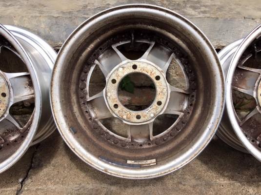 ล้อ Bradley IX 2 ชิ้นแท้ ขอบ 15x8 ลบ25 6รูกระบะ ลึกๆ สวยๆ ประมูลญี่ปุ่น