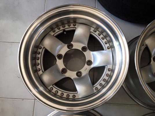 ล้อ Bradley IX 2 ชิ้นแท้ ขอบ 15x8 ลบ25 6รูกระบะ ลึกๆ สวยๆ ประมูลญี่ปุ่น
