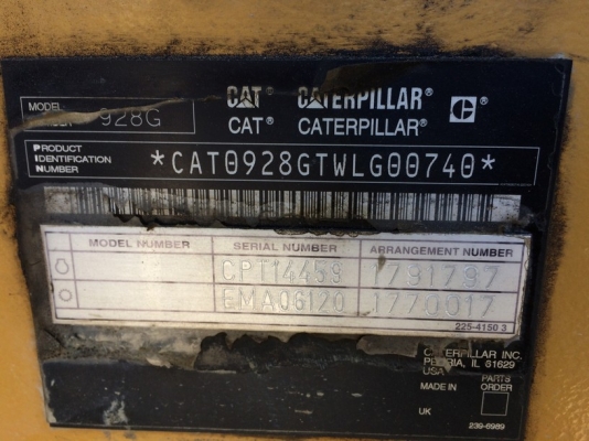 รถตัก CAT 928G ปี 2005ใช้งาน 4494 ชม. นำเข้าจากญี่ปุ่น รถถึงไทยแล้ว ขายไม่แพงครับ