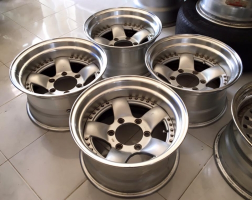 ล้อ Bradley IX 2 ชิ้นแท้ ขอบ 15x8 ลบ25 6รูกระบะ ลึกๆ สวยๆ ประมูลญี่ปุ่น ล้อ Bradley IX 2 ชิ้นแท้ ขอบ 15x8 ลบ25 6รูกระบะ ลึกๆ สวยๆ ประมูลญี่ปุ่น