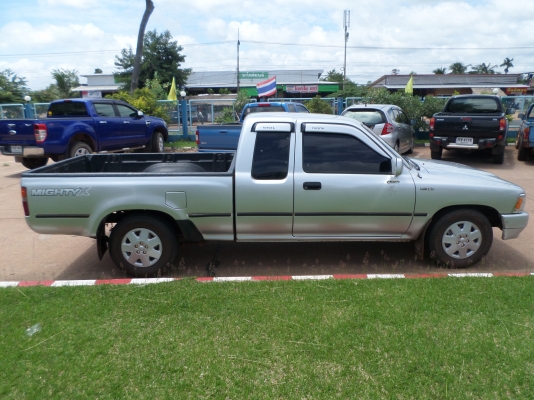 ขายรถกระบะโตโยต้าไมตี้เอ็กแคปปี38 พวงมาลัยพาเวอร์  เครื่องแน่นๆแรงดีไม่มีตกประหยัดน้ำมันสุดๆคัสชีเดิมไม่มีผุช่วงล่างแน่นปึก เอกสารพร้อมโอน ภาษีพรบ. เม.ย ปี60+แอร์เย็นจัด เครื่องเสียงจัดเต็มชีดีMP3+USB+ปรีแอม+เพาเวอร์ + แม๊กไลเนอร์+ ยางดี4เส้น สภาพพร้อมใช้