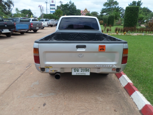 ขายรถกระบะโตโยต้าไมตี้เอ็กแคปปี38 พวงมาลัยพาเวอร์  เครื่องแน่นๆแรงดีไม่มีตกประหยัดน้ำมันสุดๆคัสชีเดิมไม่มีผุช่วงล่างแน่นปึก เอกสารพร้อมโอน ภาษีพรบ. เม.ย ปี60+แอร์เย็นจัด เครื่องเสียงจัดเต็มชีดีMP3+USB+ปรีแอม+เพาเวอร์ + แม๊กไลเนอร์+ ยางดี4เส้น สภาพพร้อมใช้