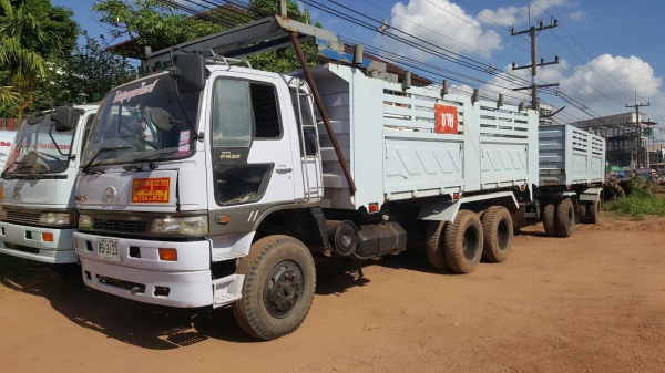 ขาย รถพ่วงดั้มแม่-ลูก HINO FM2KNMD เครื่อง K13D 240 แรงม้า คัสซีสวยตลอดเส้น ทะเบียนครบพร้อมโอน