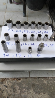 ลูกบล็อกเบอร์รวม 1/2" Chrom Vanadium 17 ลูก