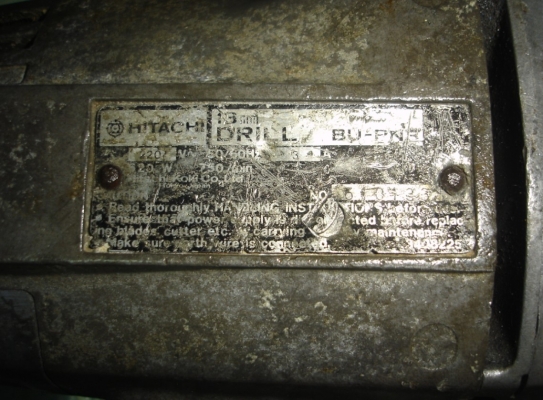 ขายสว่านรอบช้า ยี่ห้อ hitachi รุ่น PU-PM3 หัวสว่านจับดอกได้ 16 mm