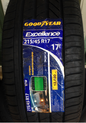 ยางใหม่ Goodyear 215 45 17 ปี15 ราคาเร้าใจ