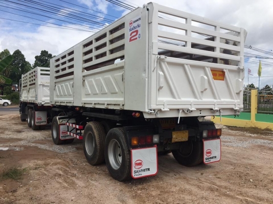 ขายรถพ่วงดัมพ์ ISUZU เครื่อง 360 แรง ปี 55 กระบะดัมพ์สามมิตร ลูก 3 เพลาแท้ ยางเต็ม พร้อมใช้งาน