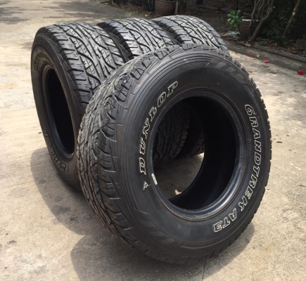 ขายยางDunlop Grandtrek AT3 265/70/16 สภาพใหม่ ดอกเต็มมาก ไม่เคยปะ