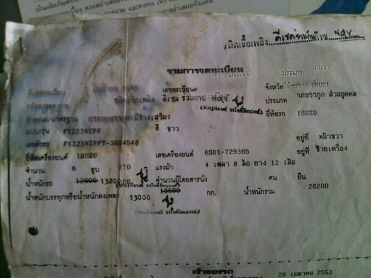 ขายอีซูซุ เดก้า270 พ่วงกระบะมิเนียม2คาน ปี45 เกียร์เดิมZFเอกสารทะเบียนครบยอดจัดไฟแนนซ์สูง ดีเซลร่วมNGv ขายอีซูซุ เดก้า270 พ่วงกระบะมิเนียม2คาน ปี45 เกียร์เดิมZFเอกสารทะเบียนครบยอดจัดไฟแนนซ์สูง ดีเซลร่วมNGv
