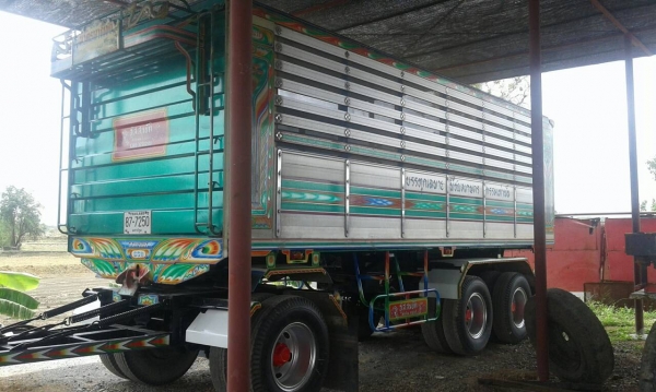 ลูกพ่วง3เพลา ดั้มมิเนียมคอกเกษตร อู่ส.สมบัต สวยมาก